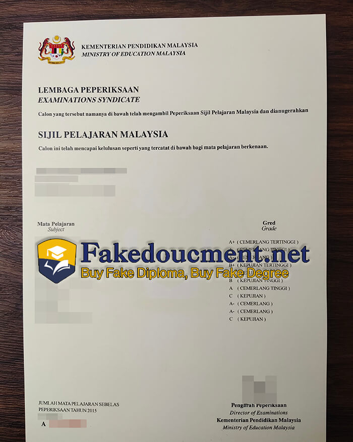 purchase realistic Sijil Pelajaran Malaysia Transcript