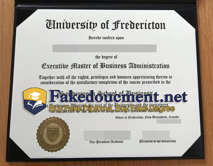 purchase realistic University of Fredericton diploma