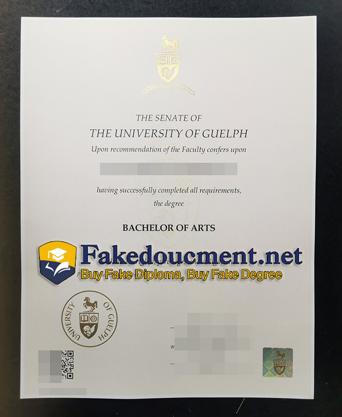 purchase realistic University of Guelph diploma