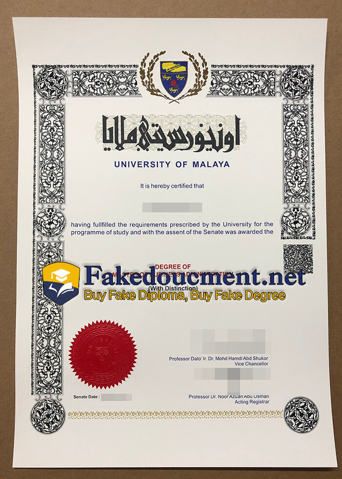purchase realistic University of Malaya diploma