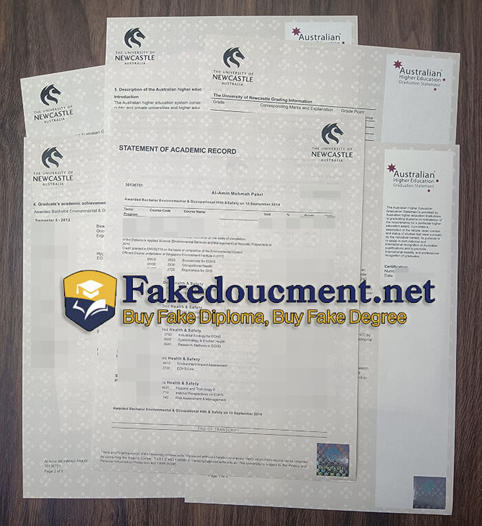 purchase realistic University of Newcastle Transcript