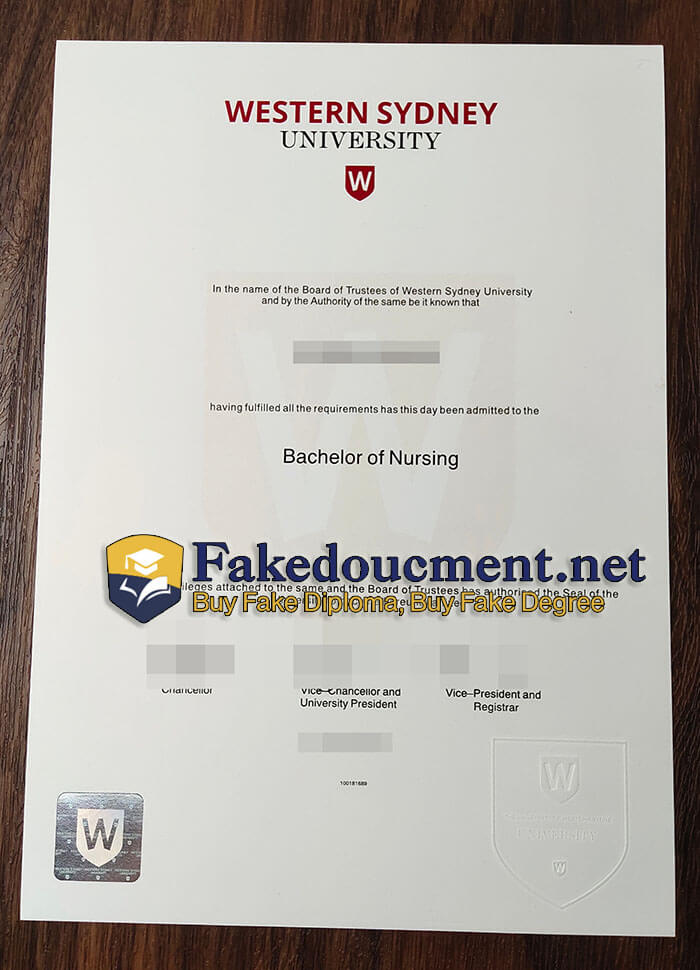 purchase realistic Western Sydney University diploma