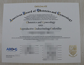 purchase realistic American Board of Obstetrics and Gynecology certificate