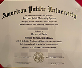purchase realistic American Public University degree