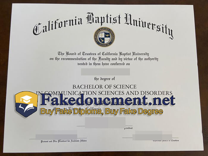 purchase realistic California Baptist University diploma