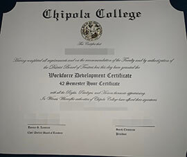 purchase realistic Chipola College certificate