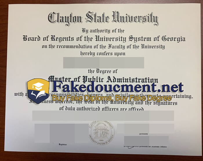 purchase realistic Clayton State University diploma