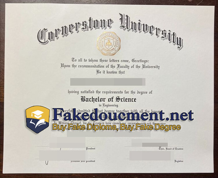 purchase realistic Cornerstone University diploma