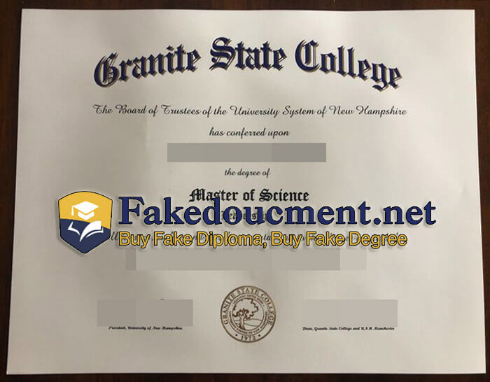 purchase realistic Granite State College diploma