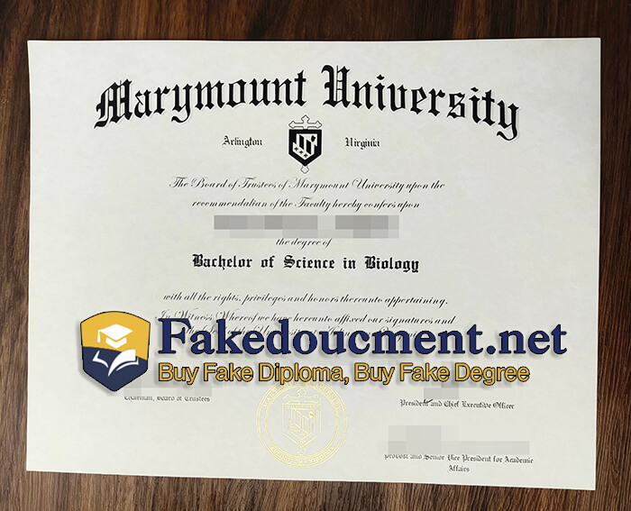 purchase realistic Marymount University diploma