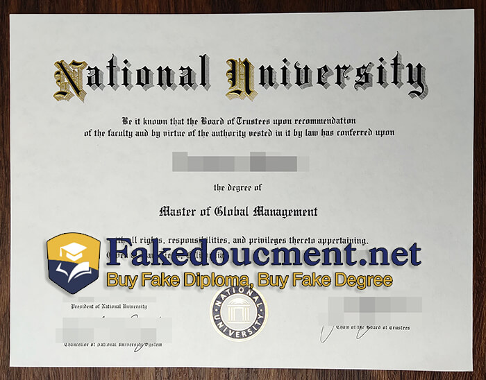 purchase realistic National University diploma