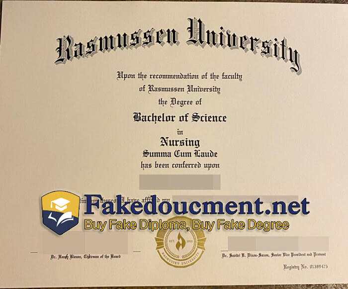 purchase realistic Rasmussen University diploma