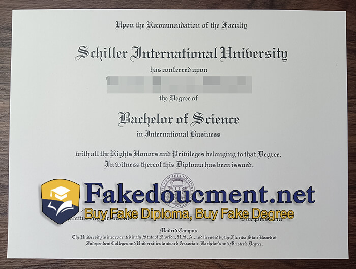purchase realistic Schiller International University diploma