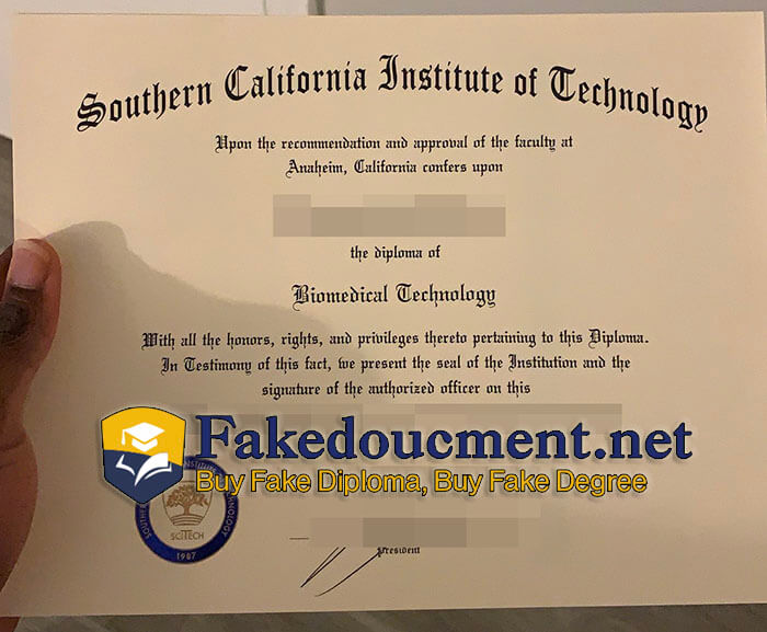 purchase realsitic Southern California Institute of Technology degree