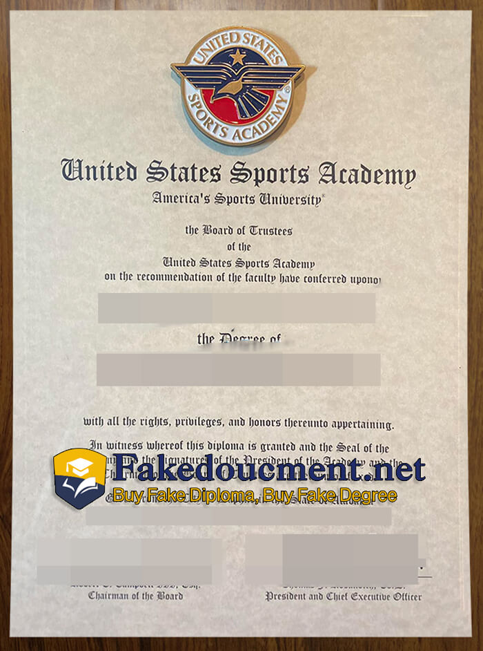 purchase realistic United States Sports Academy diploma