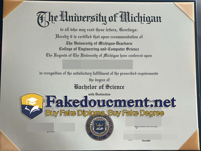 purchase realistic University of Michigan diploma