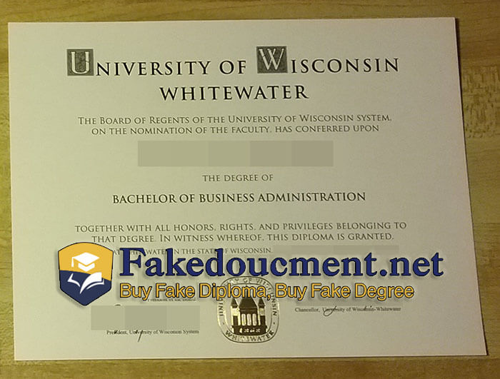 purchase realistic University of Wisconsin Whitewater diploma