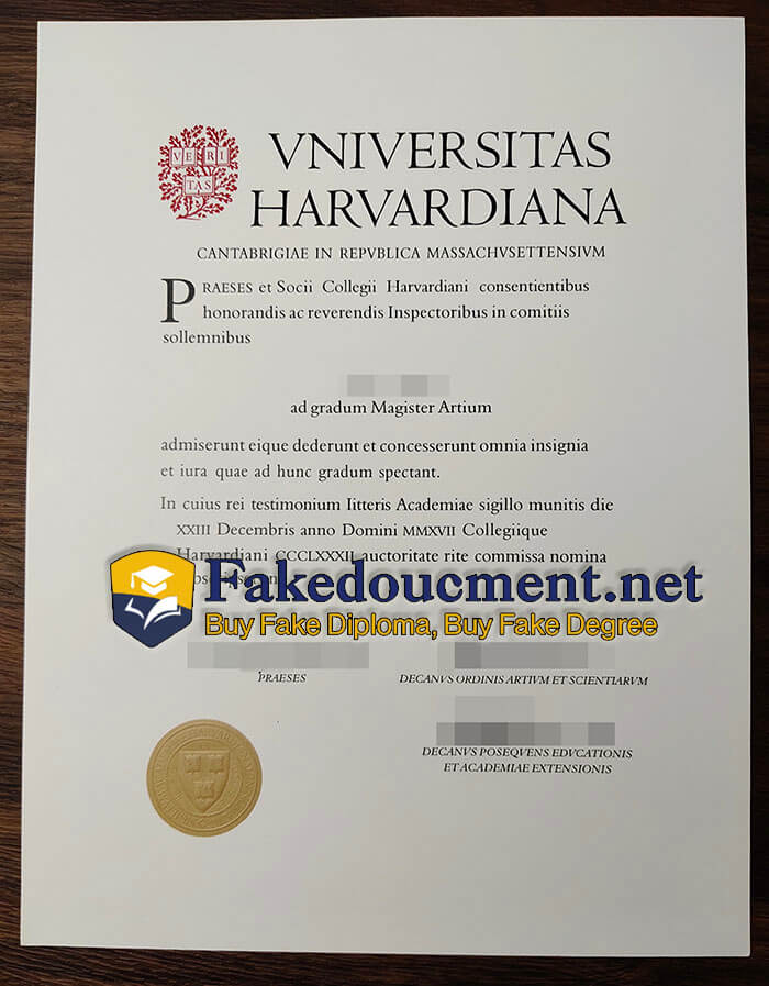 purchase realistic Vniversitas Harvardiana diploma