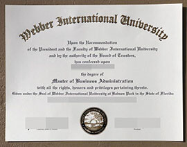 purchase realistic Webber International University degree