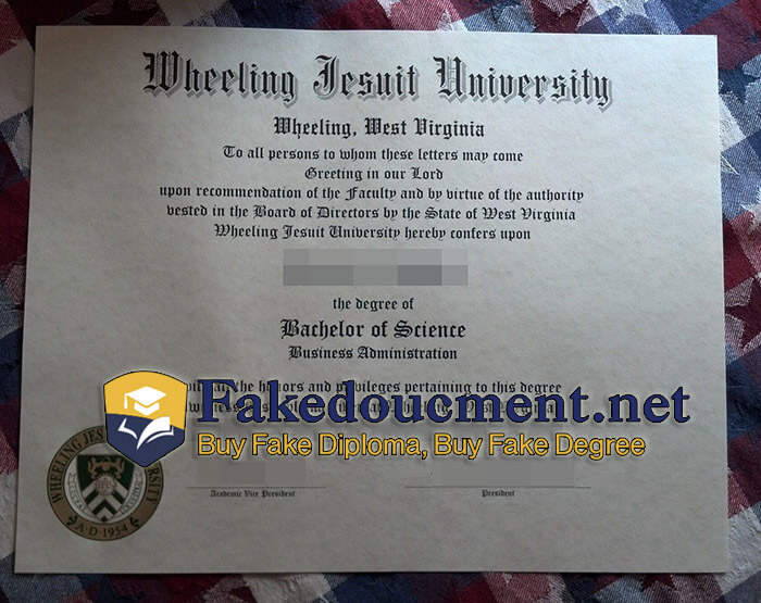 purchase realistic Wheeling Jesuit University diploma