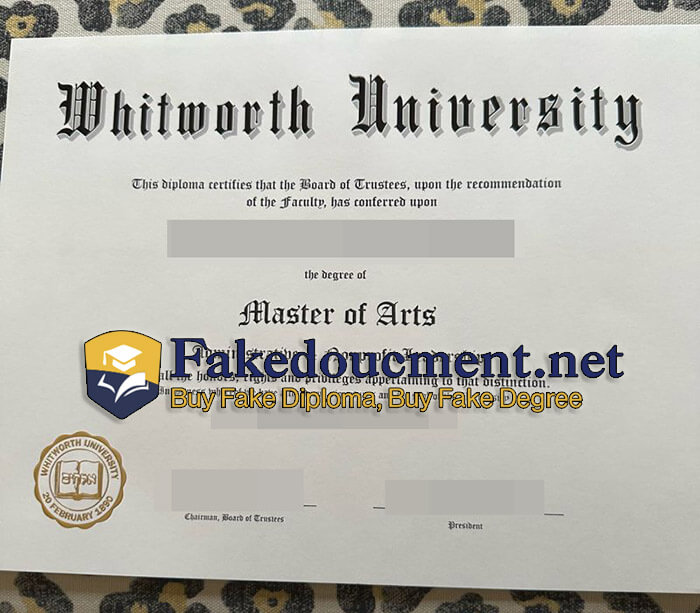 purchase realistic Whitworth University diploma