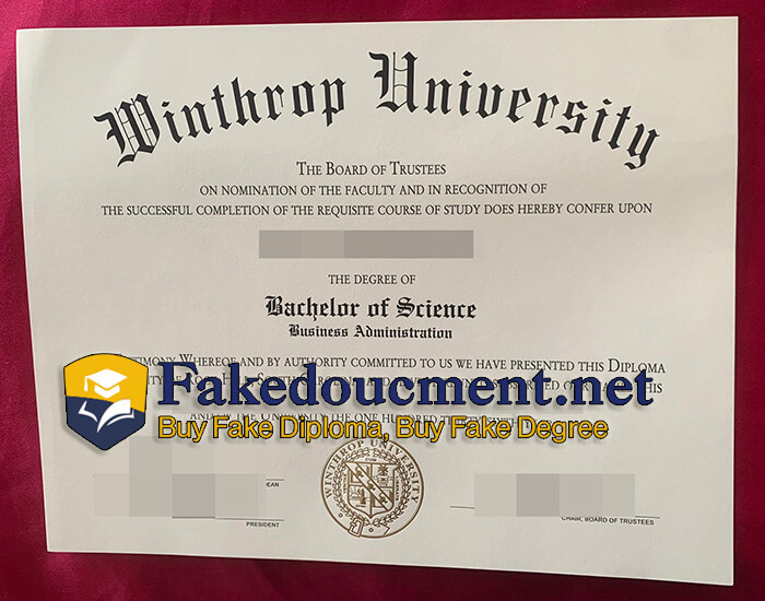 purchase realistic Winthrop University diploma