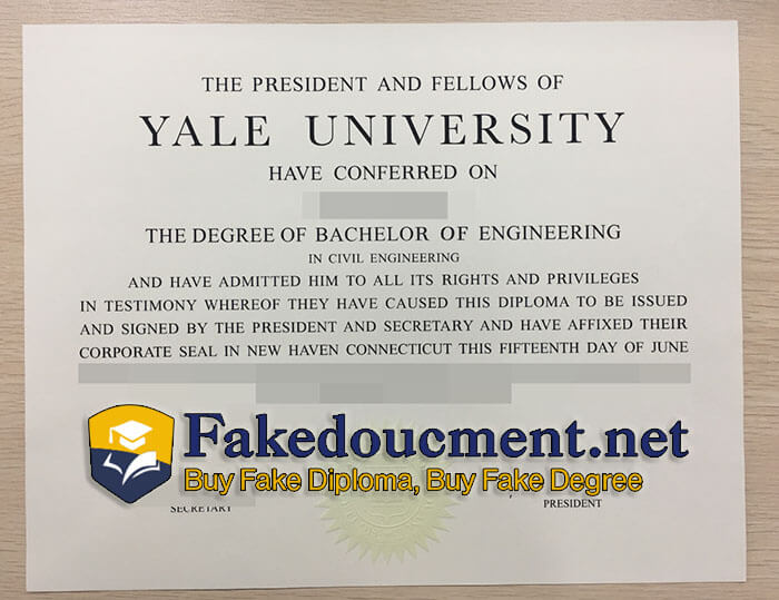 purchase realistic Yale University diploma