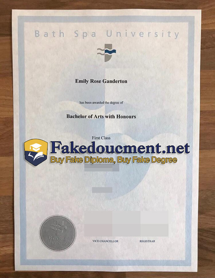 purchase realistic Bath Spa University diploma