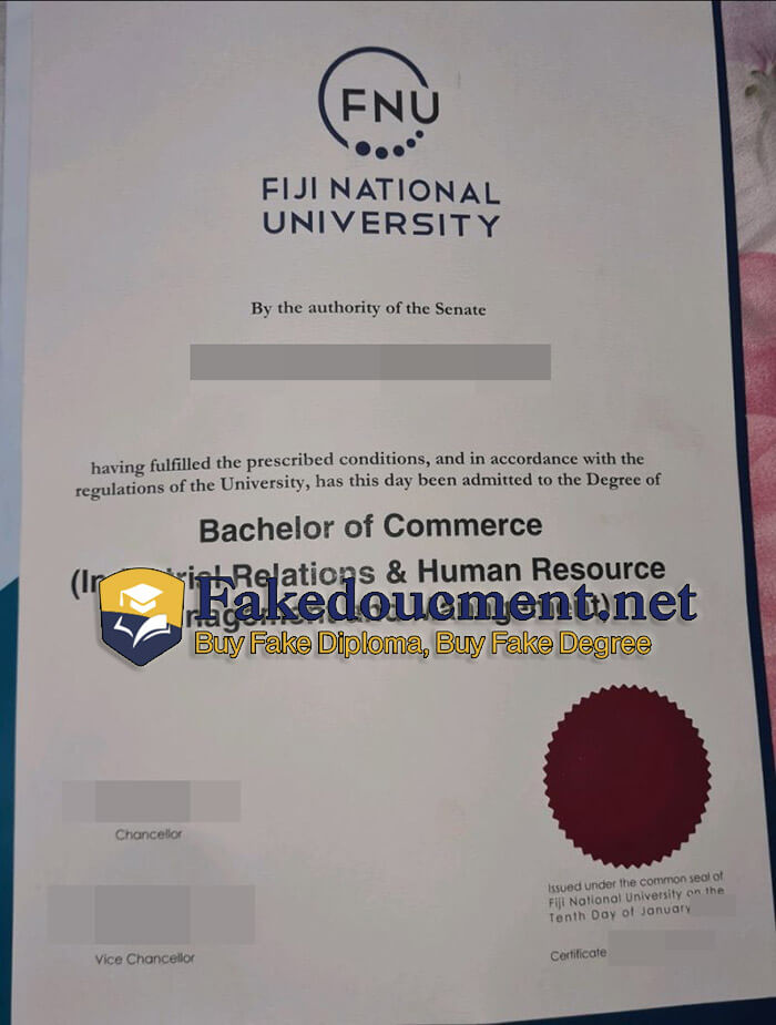 purchase realisitc Fiji National University diploma