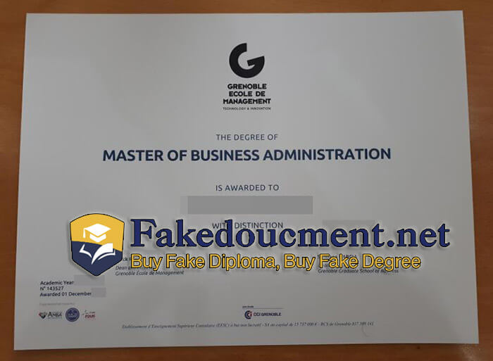 purchase realistic Grenoble Ecole de Management diploma