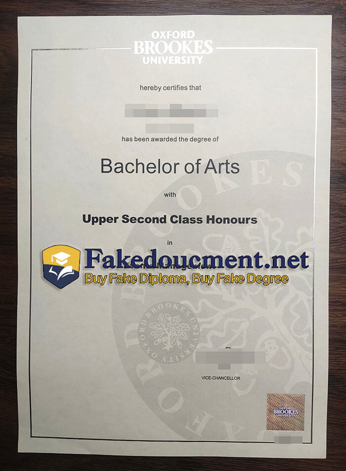 purchase realistic Oxford Brookes University diploma