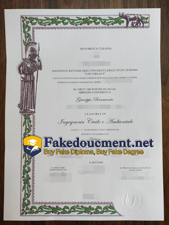 purchase realistic 'università Degli Studi di Roma Tor Vergata diploma