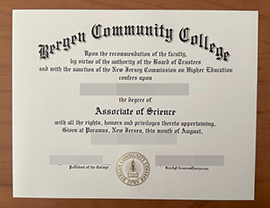 purchase realistic Bergen Community College degree
