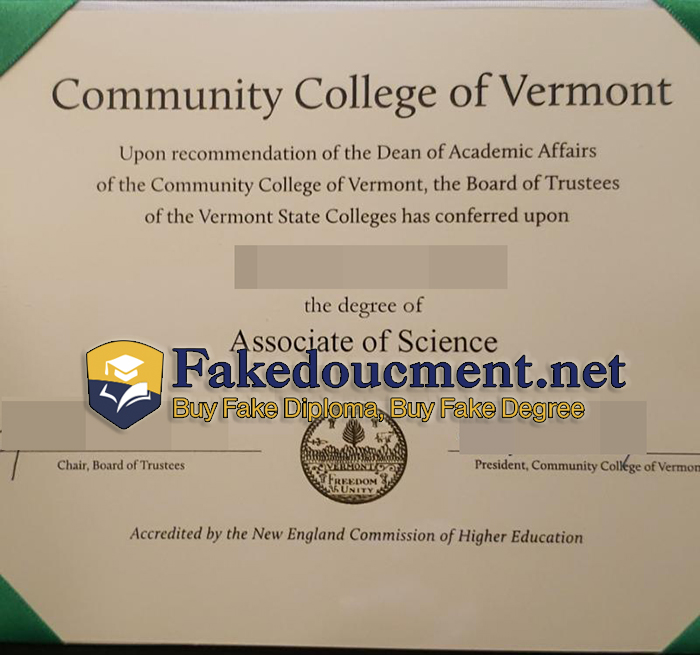 purchase realistic Community College of Vermont diploma