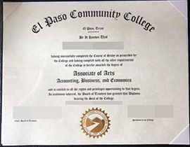 purchase realistic El Paso Community College degree
