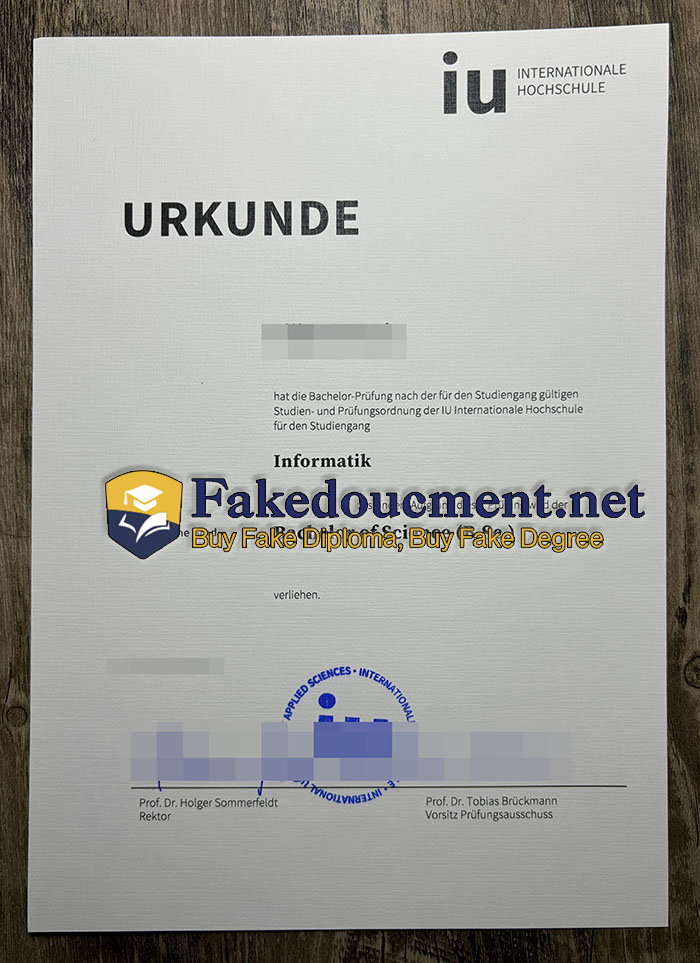 purchase realistic Internationale Hochschule diploma