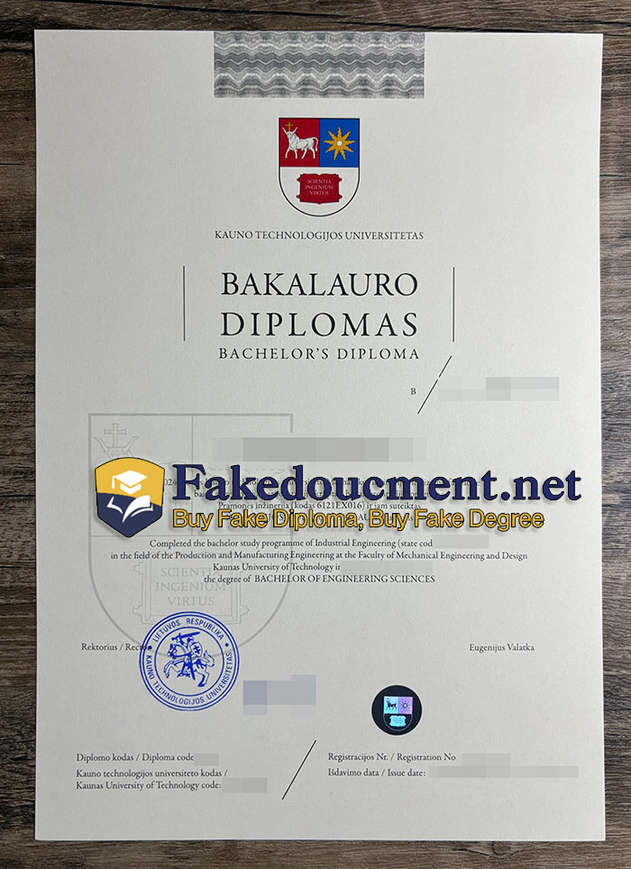 purchase realistic Kauno Technologijos Universitetas diploma