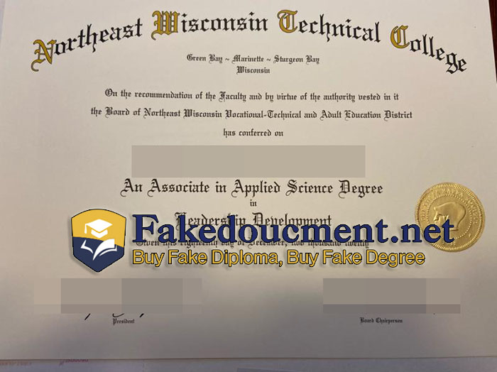 purchase realistic Northeast Wisconsin Technical College diploma