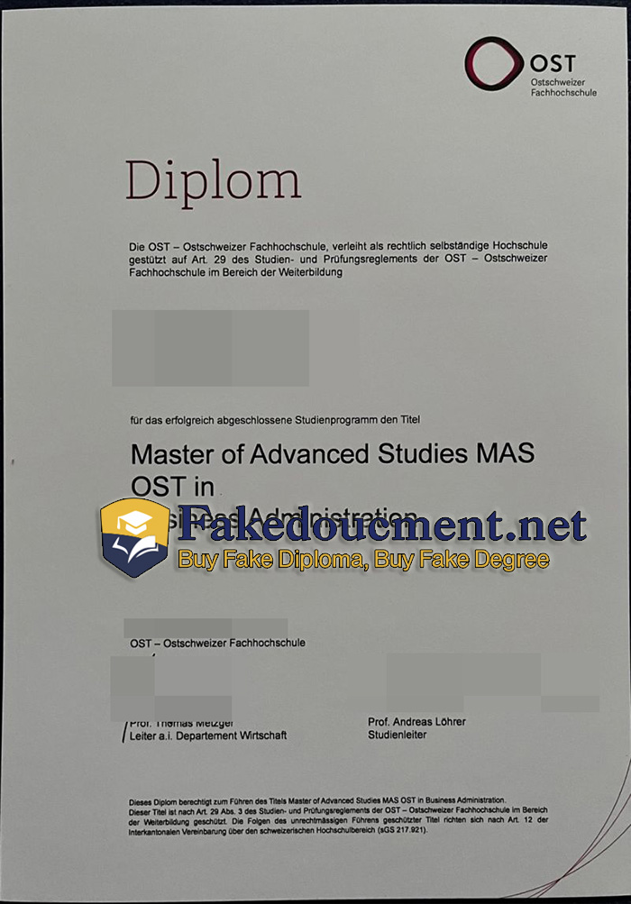 purchase realistic Ostschweizer Fachhochschule diploma