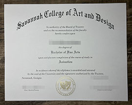 purchase realistic Savannah College of Art and Design degree