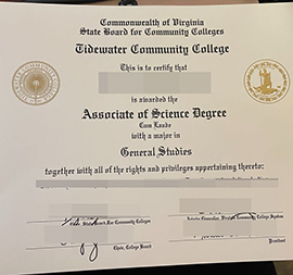 purchase realistic Tidewater Community College degree