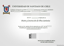 purchase realistic Universidad de Santiago de Chile diploma