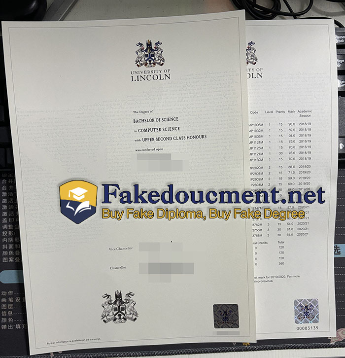 purchase realistic University of Lincoln diploma