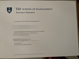 purchase realistic Yale School of Management certificate
