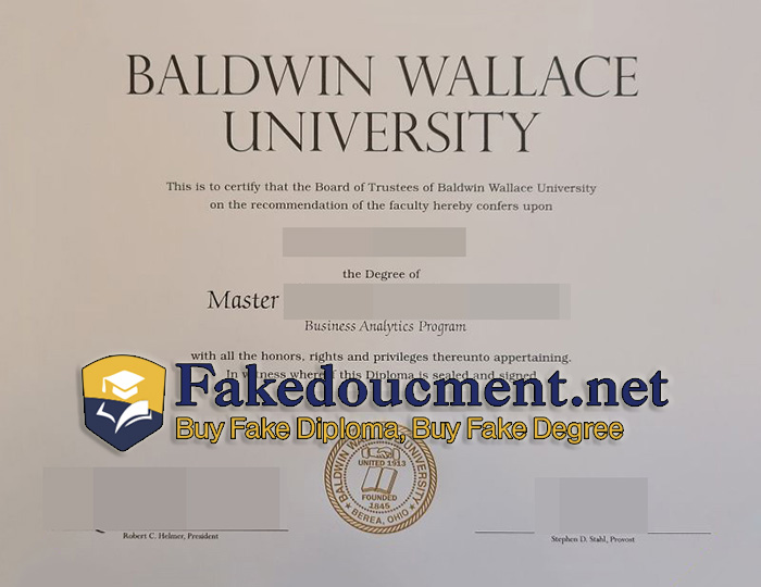 purchase realistic Baldwin Wallace University diploma