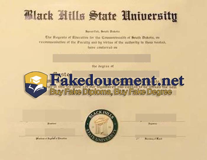 purchase realistic Black Hills State University diploma