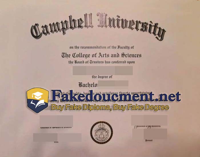purchase realistic Campbell University diploma