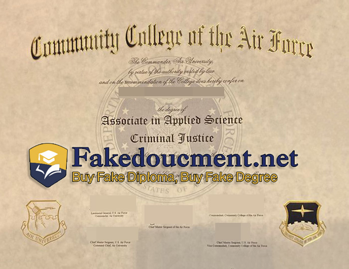 purchase realistic Community College of the Air Force diploma
