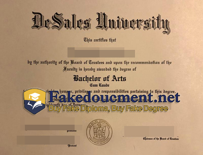 purchase realsitic Desales University diploma