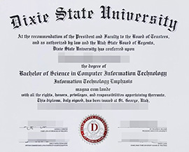 purchase realistic Dixie State University degree